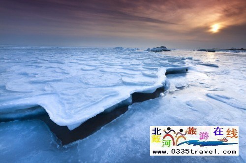 冰封渤海，極地景觀-自駕拍攝北戴河冰海
